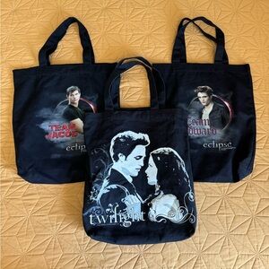 Twilight Saga Edward Bella & Jacob Black 100% Cotton Tote Bags